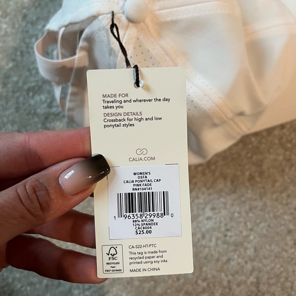 Calia Women’s Light Pink Baseball Cap NWT - Picture 4 of 6